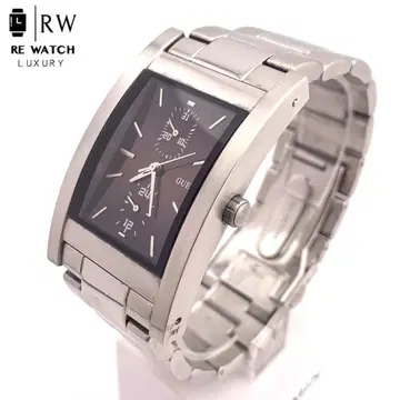 7-5062 GUESS BLACK 크로노그래프 손목시계 실버