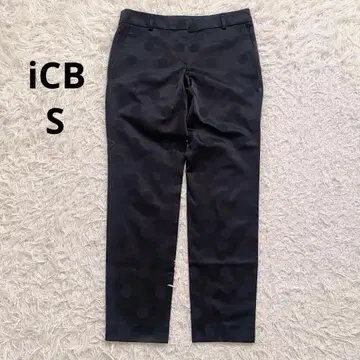 고품질 iCB 테이퍼드 팬츠 도트 블랙 일본제 7호 S