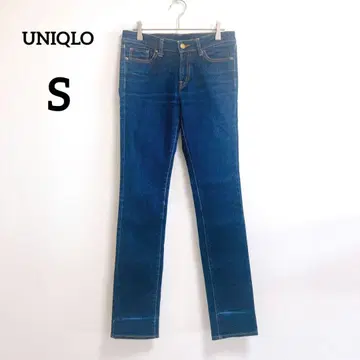유니클로 스키니 데님 팬츠 S 블루 청바지 슬림핏 348