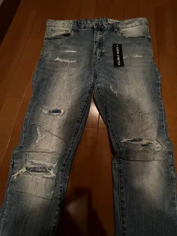 블루 데미지 데님 팬츠 사이즈 34