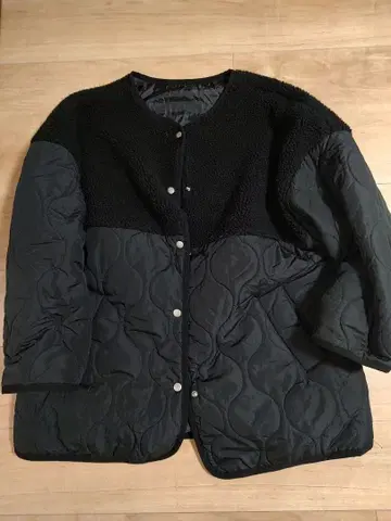 퀼팅 자켓 블랙