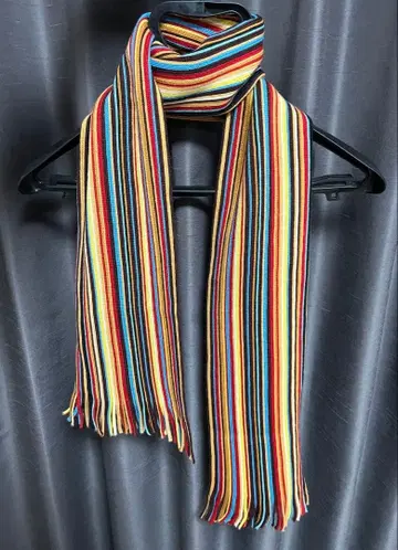 [새상품급] 폴스미스 스테디셀러 멀티 스트라이프 머플러 울 100%