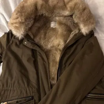 후드 부착 퍼 자켓