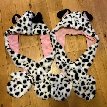 디즈니 귀 달린 후드 캡 머플러 달마시안