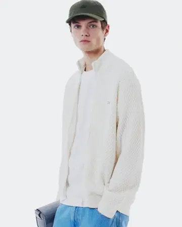 라코스테 바스켓 니트 집업 화이트 4 사이즈