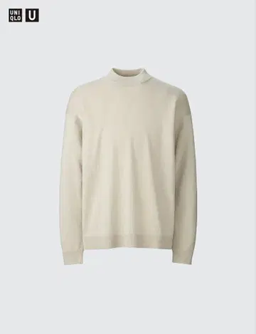 유니클로 U 메리노 블렌드 모크넥 스웨터 L 미사용