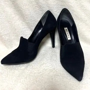 DIANA 다이애나 스틸레토 스웨이드 펌프스 23.5cm 블랙 새상품급