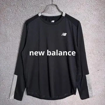 new balance 러닝 셔츠 긴팔 메쉬 블랙