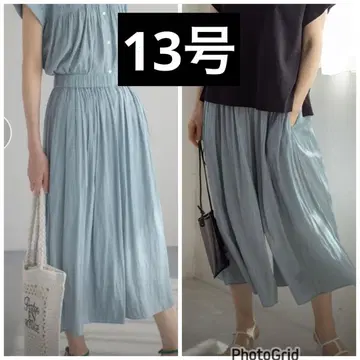 쿠미쿄쿠 개더 라이트 데신 팬츠 XL 13호 빅 사이즈