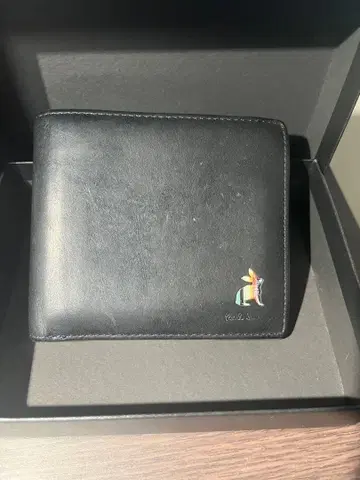 폴스미스 블랙 가죽 이단 접이식 지갑