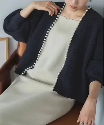 [ 새상품 택 포함 ] titivate 펄 디자인 니트 가디건 S 사이즈