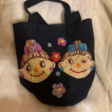 비즈 장식 토트백 Curly