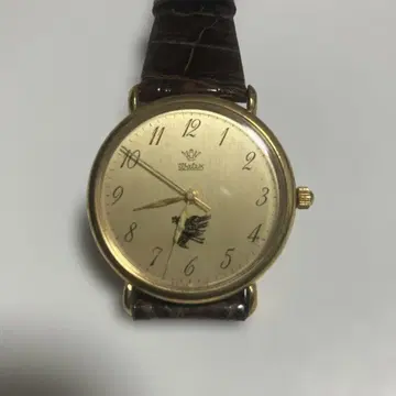 Waltz 수동 와인딩 시계 골드 가죽