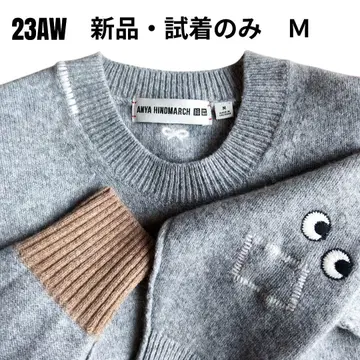 새상품 유니클로 x 안야 힌드마치 프리미엄 라무 크루넥 스웨터 M