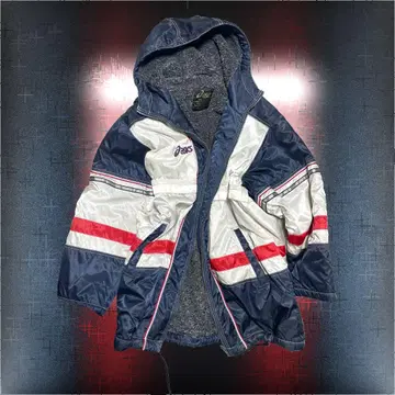 Asics 후드 부착 나일론 자켓 hiphop