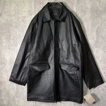 데드스탁 가죽 스텐카라 코트 블랙 천연 가죽 히요쿠