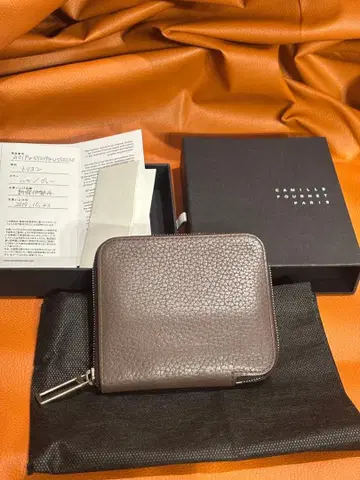 카미유 포르네 camille fournet 브라운 가죽 접이식 지갑