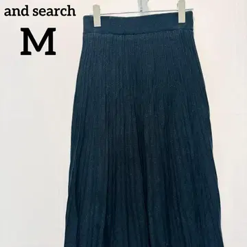 [앤드서치] 롱 플레어 스커트 택 포함 새상품 리브 네이비 M 사이즈