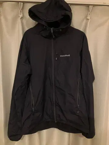 몽벨 라이트쉘 후드티 남성용 BK M 사이즈