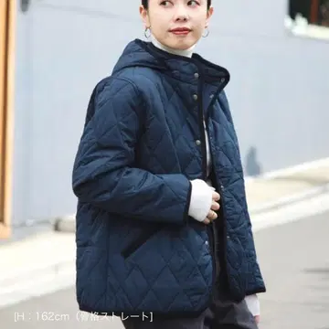 새상품급 BEAMS 빔즈 퀼팅 아우터 네이비 경량 충전솜