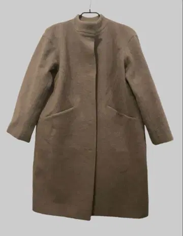 [ 미사용품 ] 미라 쇼운 울 캐시미어 혼방 코트 사이즈 40 모카