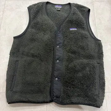 Patagonia 로스 가토스 플리스 베스트 버튼식 블랙 M