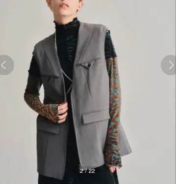 led.tokyo FRONT ZIP OVER VEST 레드 도쿄