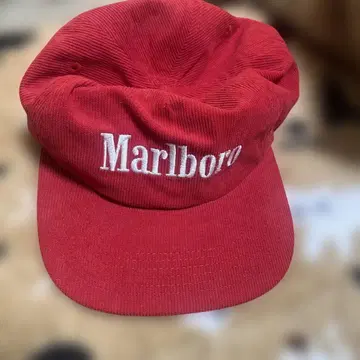 Marlboro 코듀로이 캡 빨간색