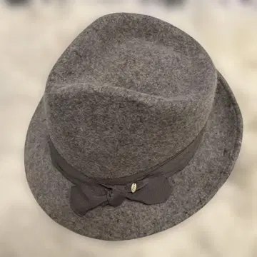 카시라 새상품급 그레이 울 100% 햇 리본 포함