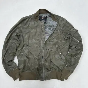 ALPHA INDUSTRIES MA-1 플라이트 자켓 S 카모플라주 카키