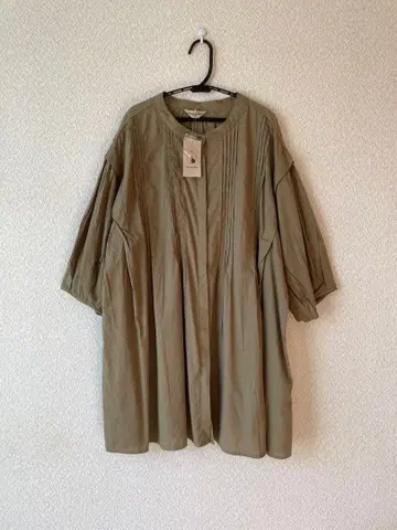 새상품 Samansa Mos2 핀턱 어깨 튜닉 밴드 카라