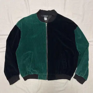 90s AUREUS 투톤 코듀로이 봄버 자켓