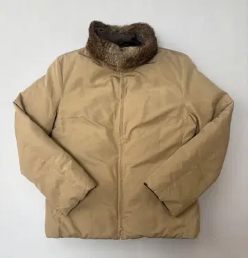 iCB 리버서블 다운 자켓 퍼 탈착식 옷깃