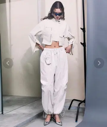 PRANK PROJECT 글로시 파라슈트 팬츠