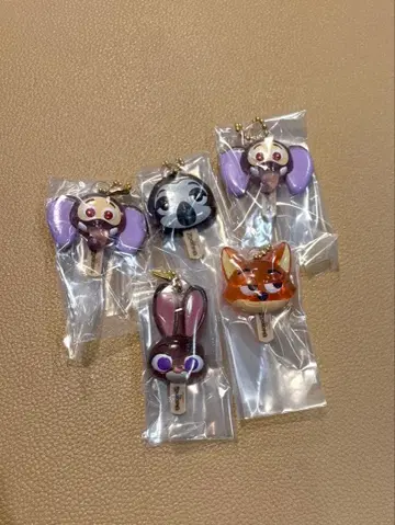 주토피아 아이스캔디 참 5종 세트 디즈니 가챠