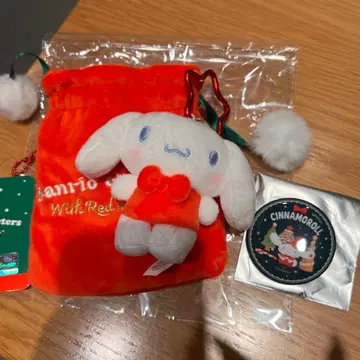 한국 한정판 산리오 팝업 시나몬 복조리 키링 캔뱃지