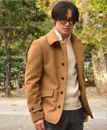 SHIPS 멜톤 싱글 P코트 ( 카멜 S )