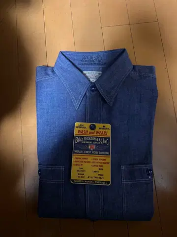 BUZZ RICKSON'S BLUE CHAMBRAY WORK SHIRT