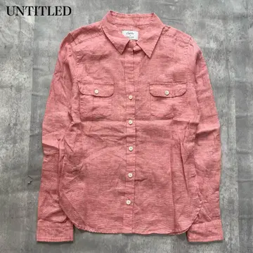 사피란 x 언타이틀 [ S ] 긴팔 린넨 셔츠 더블 플랩 포켓 콜라보