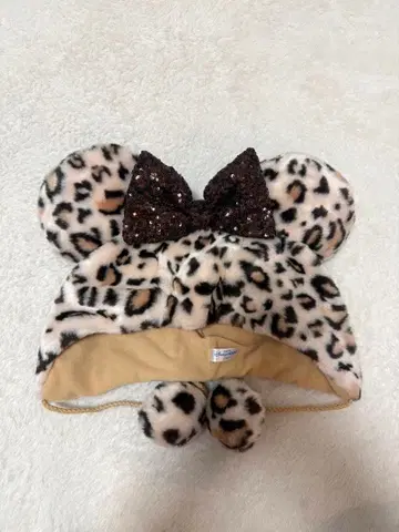 미니 레오파드 무늬 브라운 팬캡