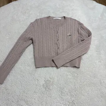 Rirandure 케이블 짜임 가디건 핑크