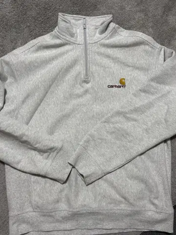 Carhartt 그레이 하프 지퍼 맨투맨