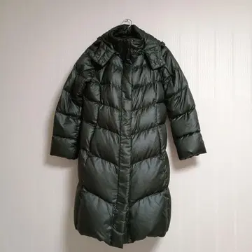 유니클로 다크 그린 다운 자켓
