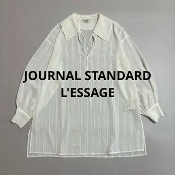 저널 스탠다드 레사쥬 조젯 블라우스 스트라이프 가는 리본