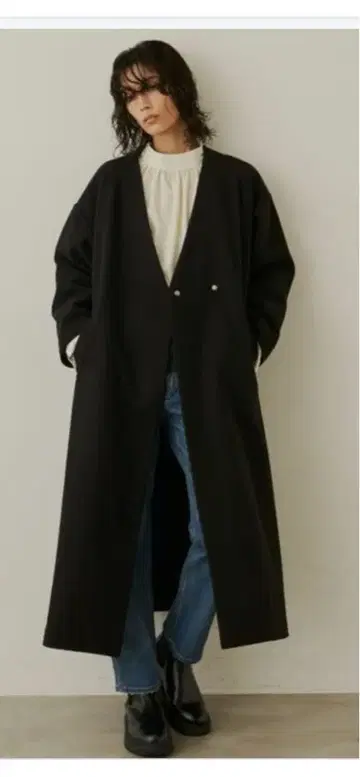 앤트마리스 오버 사이즈 노카라 코트 MT