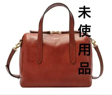 미사용품 FOSSIL 사첼백 여성용 가죽 브라운