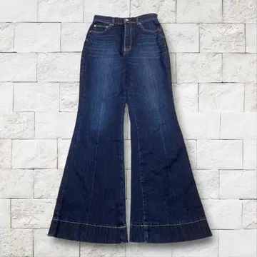 새상품급 SLY JEANS 플레어 데님 부츠컷 다크 네이비 인디고 Y2K