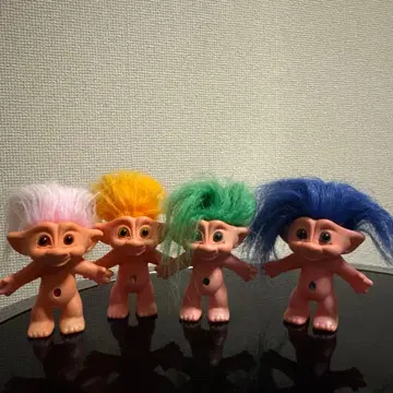 트롤 인형 4개 세트 컬러풀