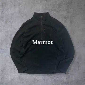 마모트 하프 지퍼 풀오버 니트 플리스 자수 로고 구제 의류