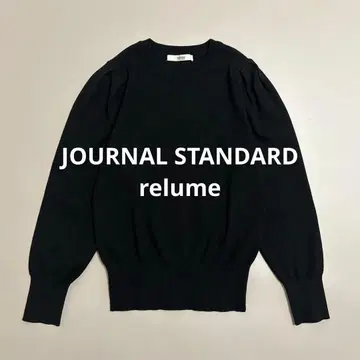저널 스탠다드 리룸 워셔블 퍼프 슬리브 풀오버 블랙